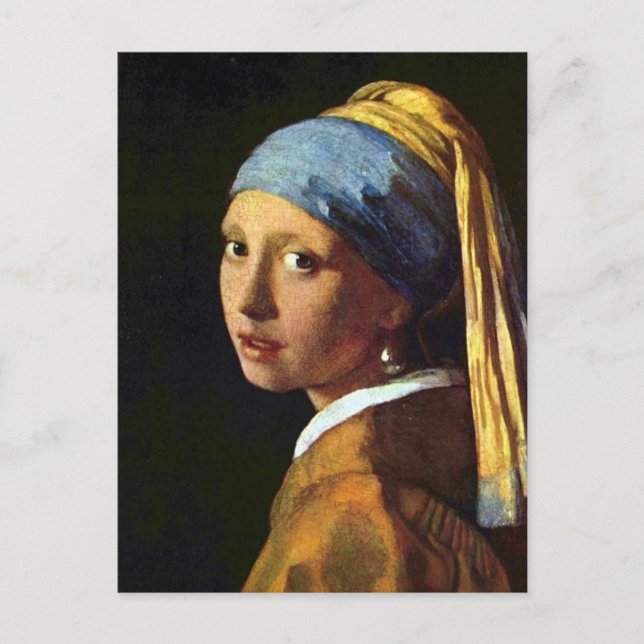 Vermeer - Mädchen mit Perlenohrring Postkarte (Vorderseite)