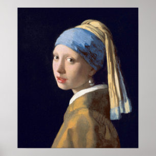 Vermeer - Mädchen mit Perlenohrring (READ DESC) Poster
