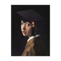 Vermeer Pearl Earring Abschluss Grad Cap