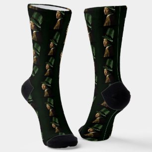 Vermeer Perlenohrring Kleeblatt St. Patricks Tag Socken