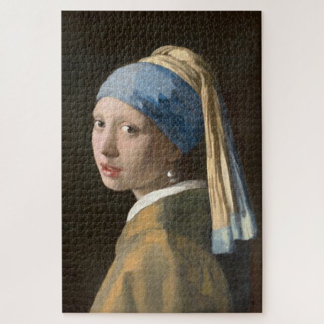 Vermeer's Icon: Mädchen mit Perlenohrring Puzzle (Vertikal)