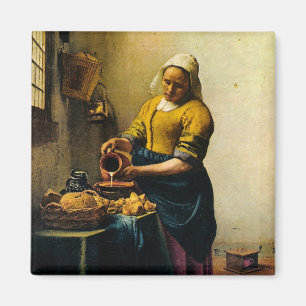 Vermeers Magd-auslaufende Milch (circa 1660) Magnet