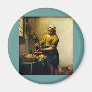 Vermeers Maidservant Pouring Milk (ca. 1660) Magnet