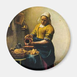 Vermeers Maidservant Pouring Milk (ca. 1660) Magnet