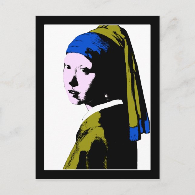 Vermeer's Pearl Earring ala Postkarte (Vorderseite)