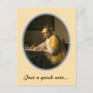 Vermeers Schriftsteller Postkarte