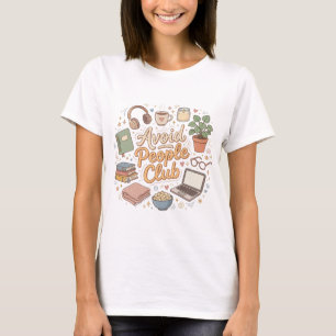 Vermeide Leute Club Cozy Introvert Vibes T-Shirt