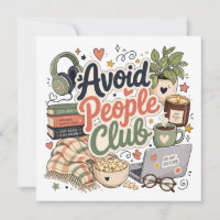 Vermeide Menschen Club Cozy Introvert Vibes