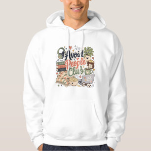 Vermeide Menschen Club Cozy Introvert Vibes Hoodie