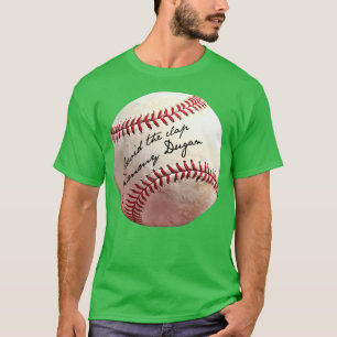 Vermeiden Sie den Clap Jimmy Dugan Autographed Bas T-Shirt