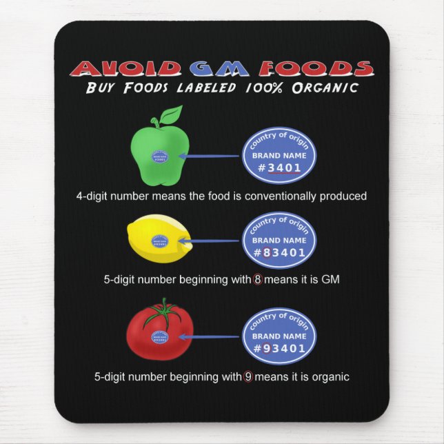 Vermeiden Sie GV-Lebensmittel-Mousepads Mousepad (Vorne)