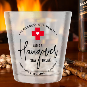 Vermeiden Sie Hangover Bleibe Betrunkene Relief Ki Schnapsglas