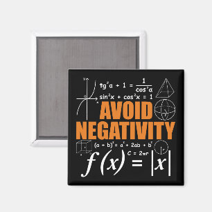 Vermeiden Sie Negativität Lustige Mathematik Mathe Magnet