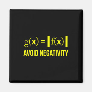 Vermeiden Sie Negativität Mathe Nerd Geek Student  Magnet