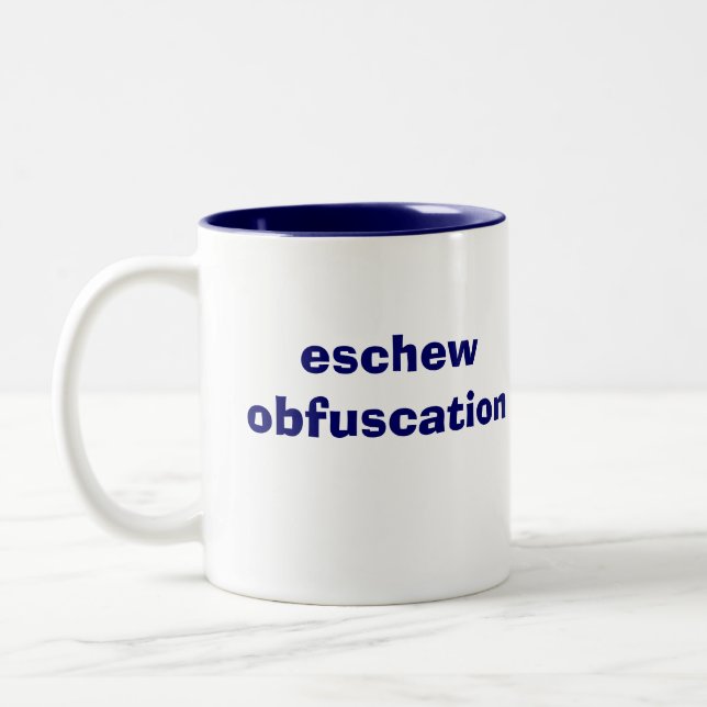 vermeiden Sie Verwirrung Zweifarbige Tasse (Links)