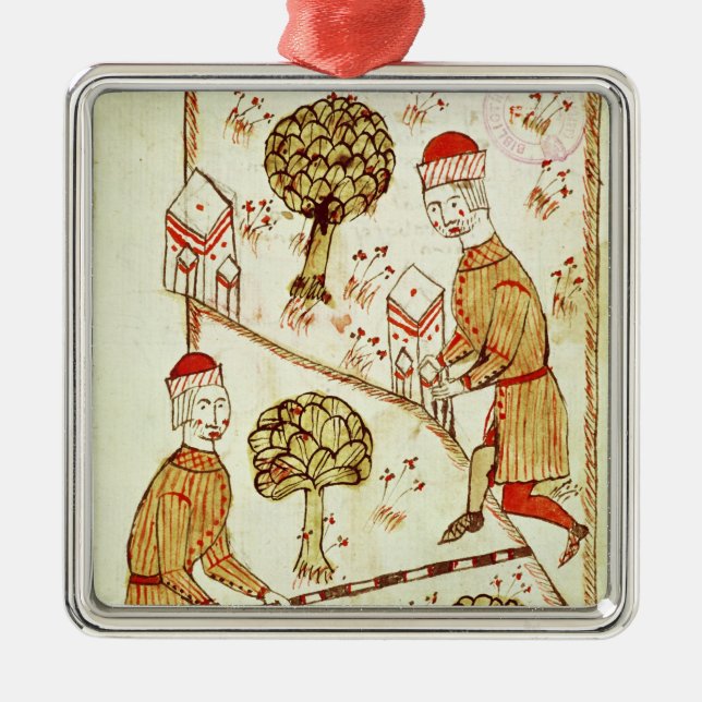 Vermessen und Abgrenzung des Landes Silbernes Ornament (Vorne)