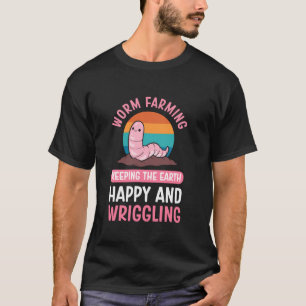 Vermi Compost Kompostierung Vermikomst Worm Bauer T-Shirt