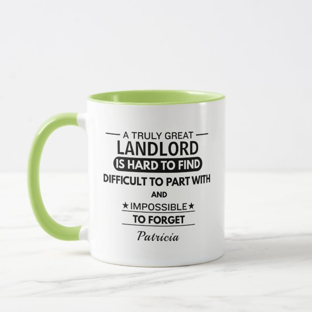 Vermieter nach Maß Tasse (Links)