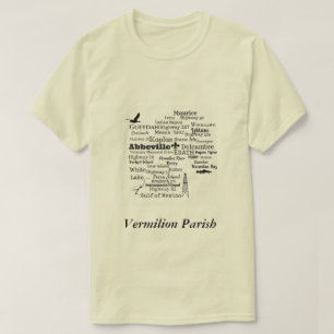 Vermilion Gemeinde-Louisianastadt-u. -platz-Shirt T-Shirt
