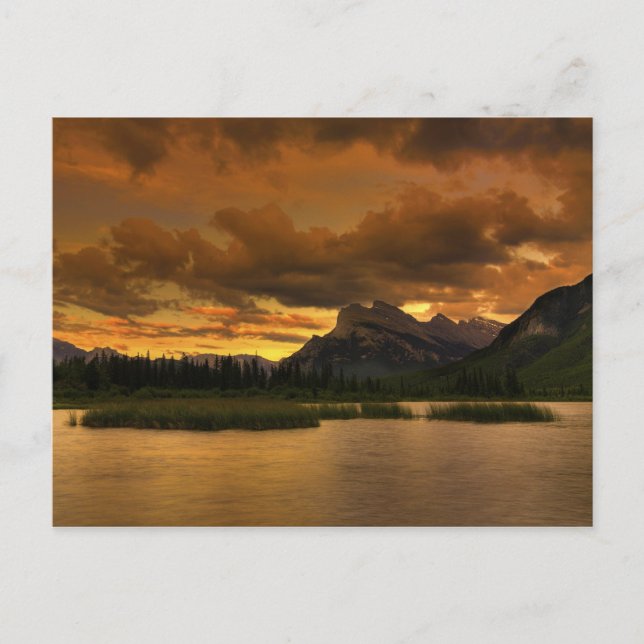Vermilion Lakes Sunset Postkarte (Vorderseite)