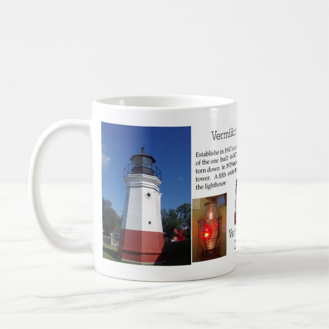 Vermilion Leuchtturm-Tasse Kaffeetasse (Links)