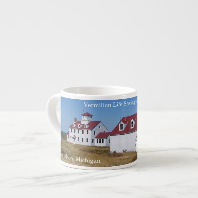 Vermilion Life Rettend Station Espresso Tasse (Vorderseite Links)