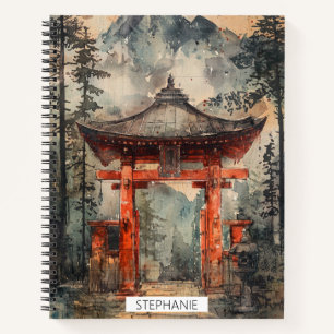 Vermilion Mountain Gate Tuschwaschung Notizbuch