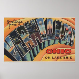 Vermilion, Ohio - große Buchstabe-Szenen Poster