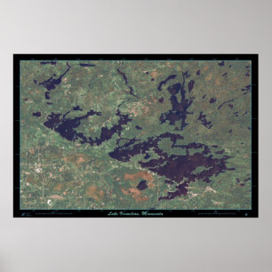 Vermilion-See, Minnesota-Satellitenposter Poster