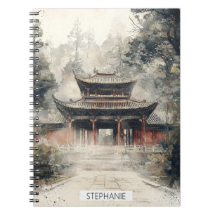 Vermilion Tempel-Tor Watercolor-Tinte (1) Notizblock