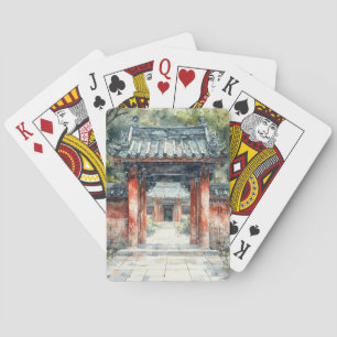 Vermilion Tempel-Tor Watercolor-Tinte (2) Spielkarten