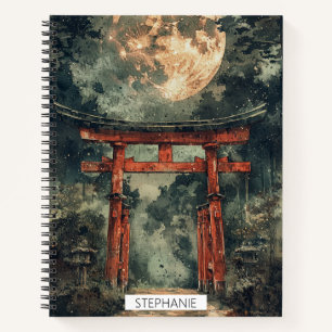 Vermilion Tempel-Tor Watercolor-Tinte (3) Notizbuch