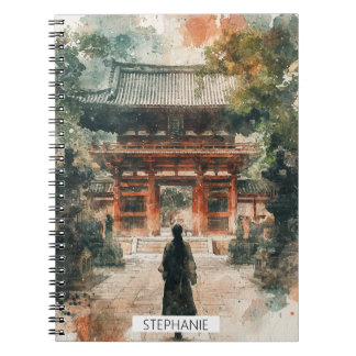 Vermilion Tempel-Tor Watercolor-Tinte (4) Notizblock