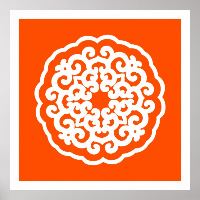 Vermillion Asian Moods Mandalla Poster (Vorne)