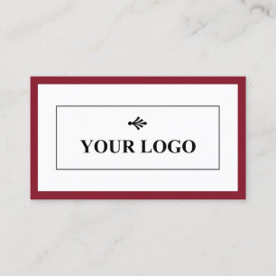 Vermillion Border Your Logo Minimalistisch Visitenkarte