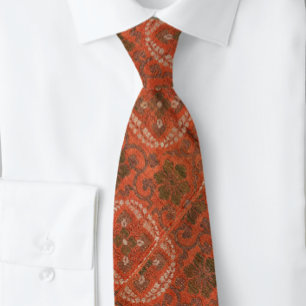 Vermillion Braune Medaillon-Renaissance Krawatte