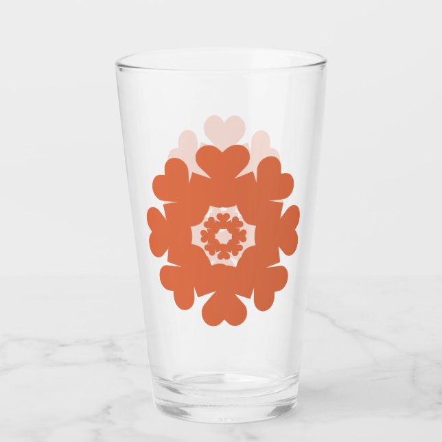 Vermillion – Herz ♥ Heart ♥ Herzen ♥ Hearts 70s Glas (Vorderseite)