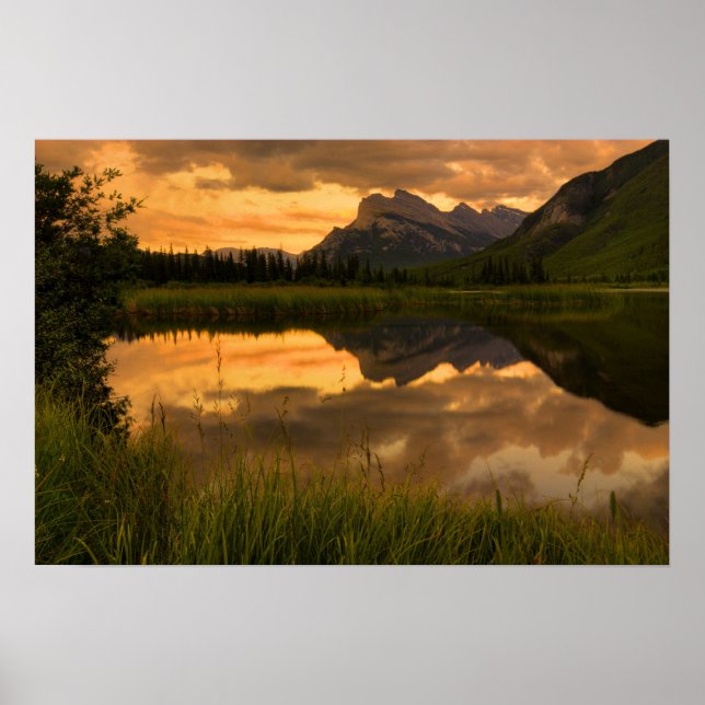 Vermillion Lakes Sunset Poster (Vorne)