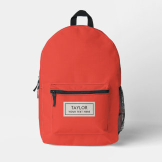 Vermillon Personalisiert Bedruckter Rucksack