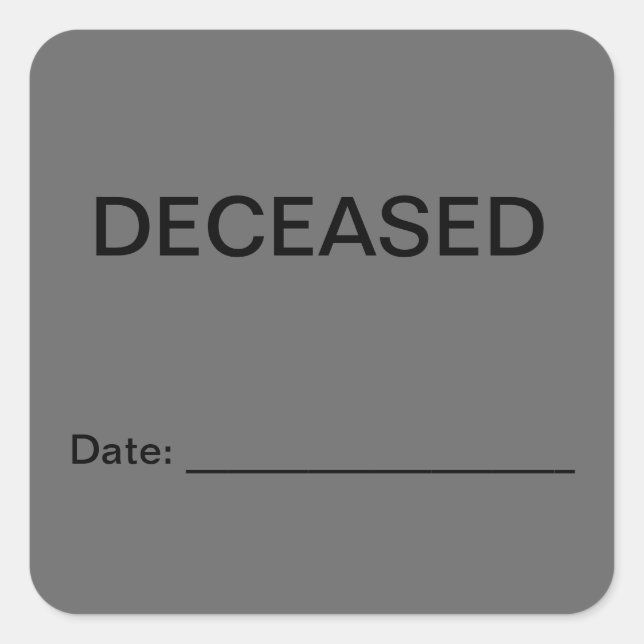 Verminderte Patientenkennzeichnungen Quadratischer Aufkleber (Vorderseite)