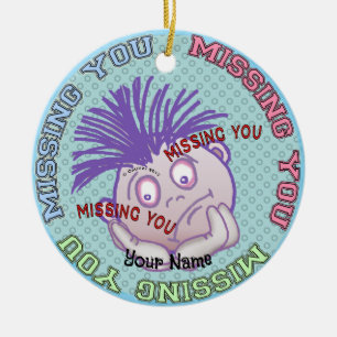 Vermisse Dein Gesicht Keramik Ornament