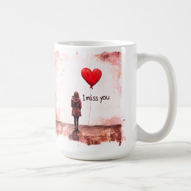 Vermisse dich Geschenk Kaffeetasse (Rechts)