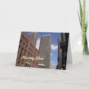 Vermisse-Dich-Karte aus Downtown Chicago Karte