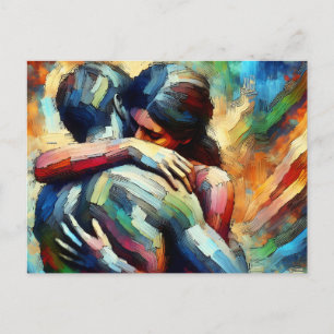 Vermisse Dich   Liebende Umarmung  Postkarte