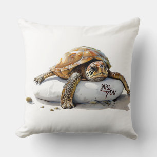 "Vermisse Dich" Schildkröten-Wurfkissen – Kissen