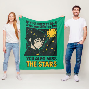 Vermisse die Sterne Fleecedecke