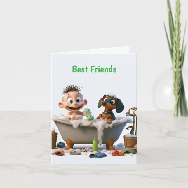 Vermisst Best Friend Dackel Karte (Vorderseite)
