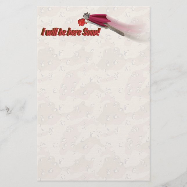 Vermisst Briefpapier (Vorderseite)