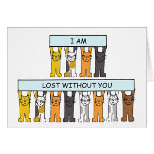 Vermisst Cartoon Katzen
