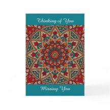 Vermisst, danke, Mandala Card